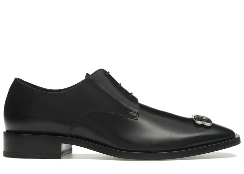 Balenciaga Rim Derby Shoes Black Leather