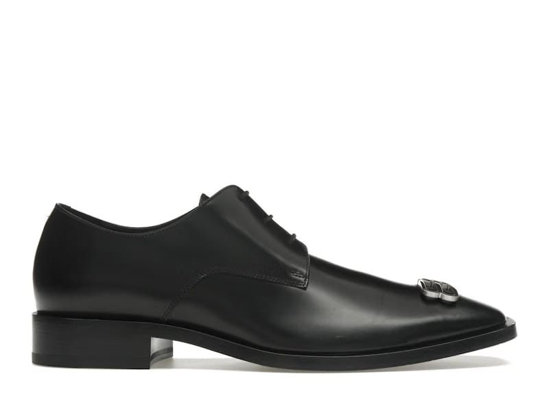 Balenciaga Rim Derby Shoes Black Leather