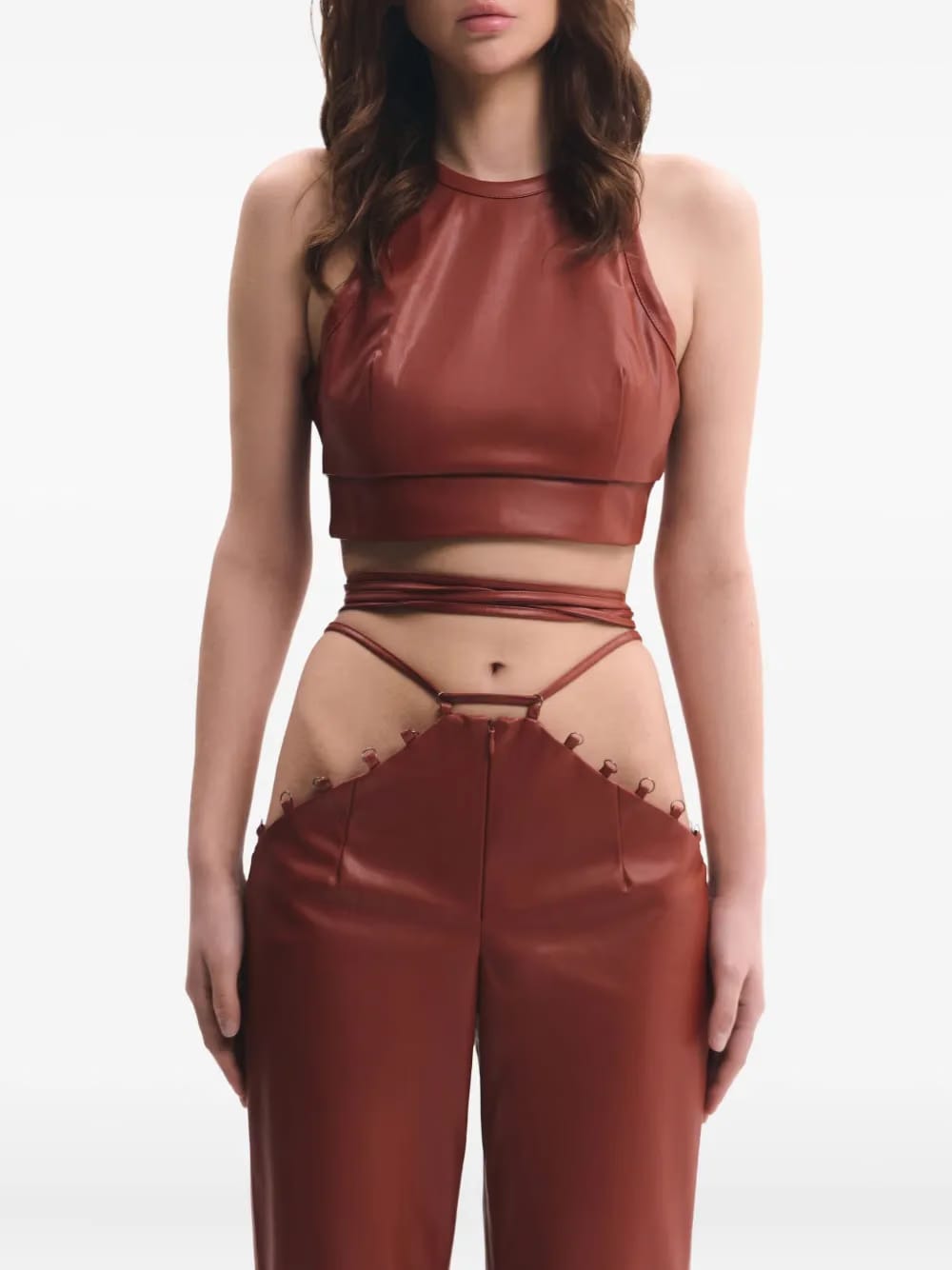 faux-leather top