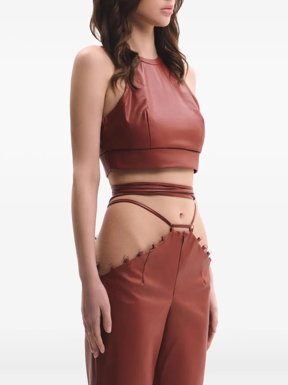 faux-leather top