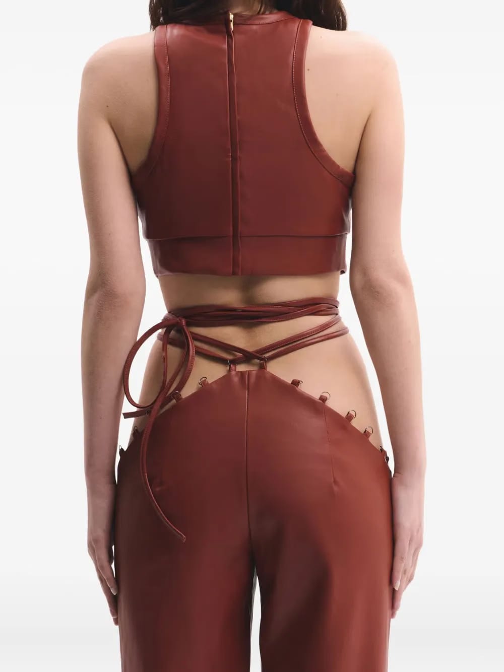 faux-leather top