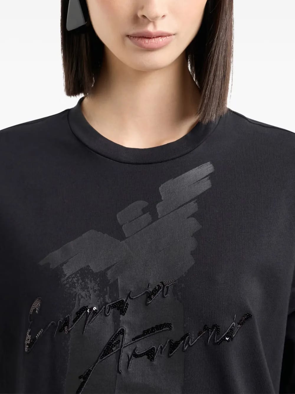 eagle-logo sequin-embellished T-Shirt