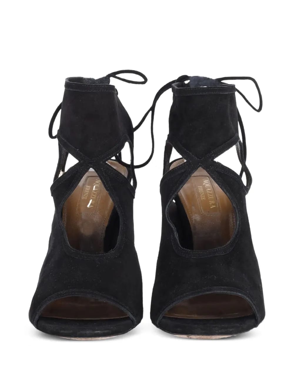 cut-out tie sandals