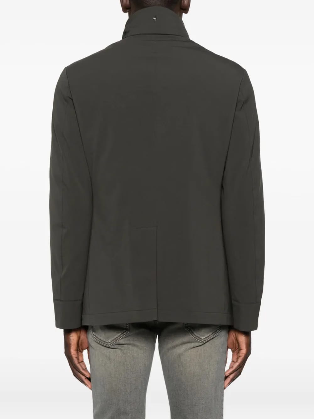 double-breasted zip-front jacket