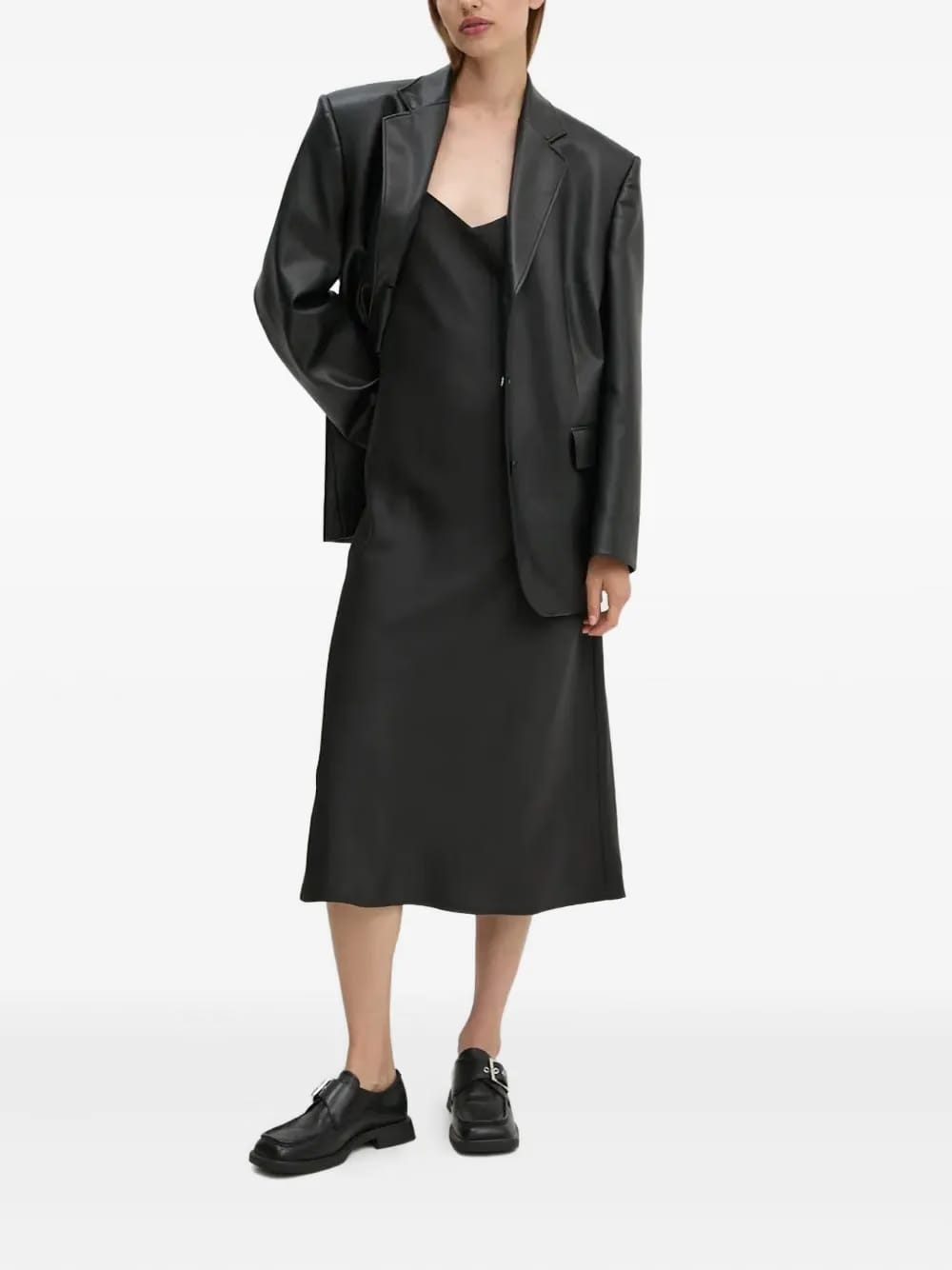v-neck strap dress