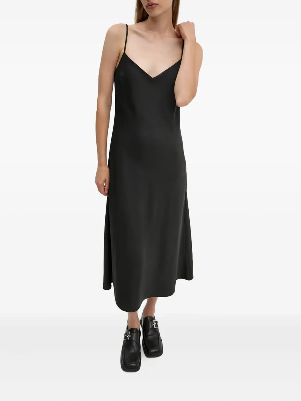 v-neck strap dress