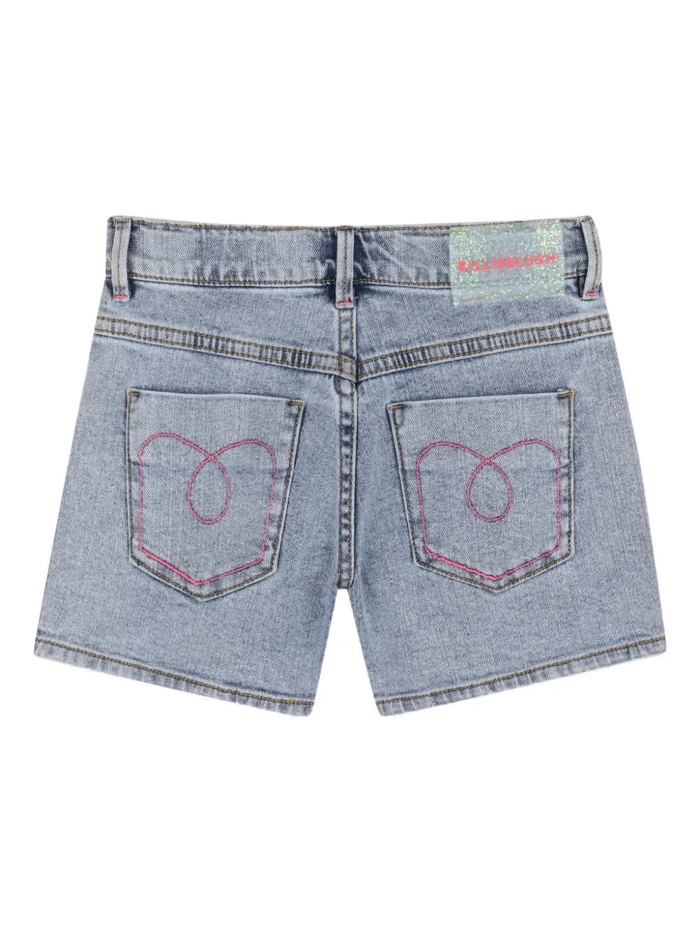 sequin-embellished denim shorts