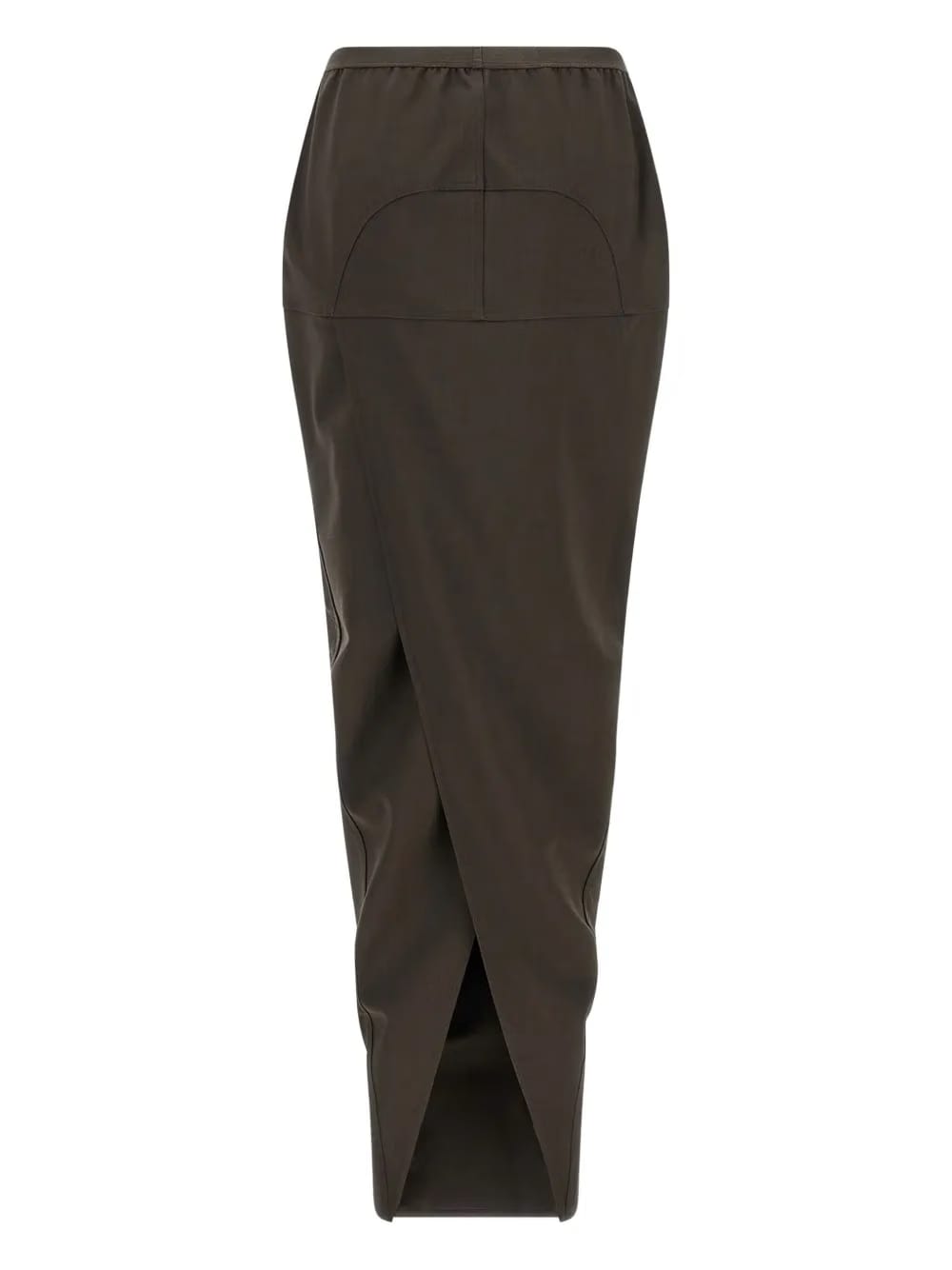 crossover elastic-waistband skirt