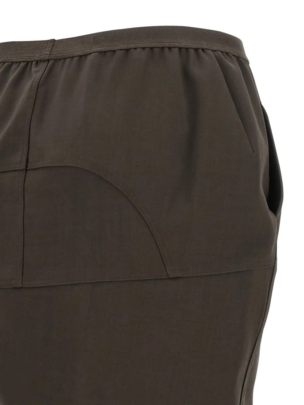 crossover elastic-waistband skirt