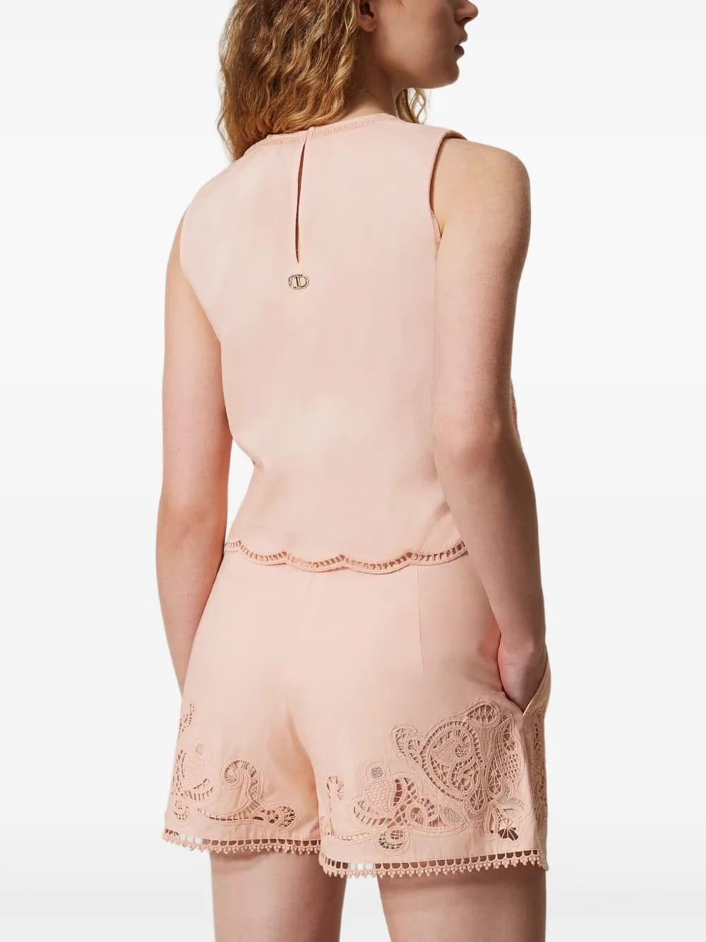 broderie-anglaise sleeveless top