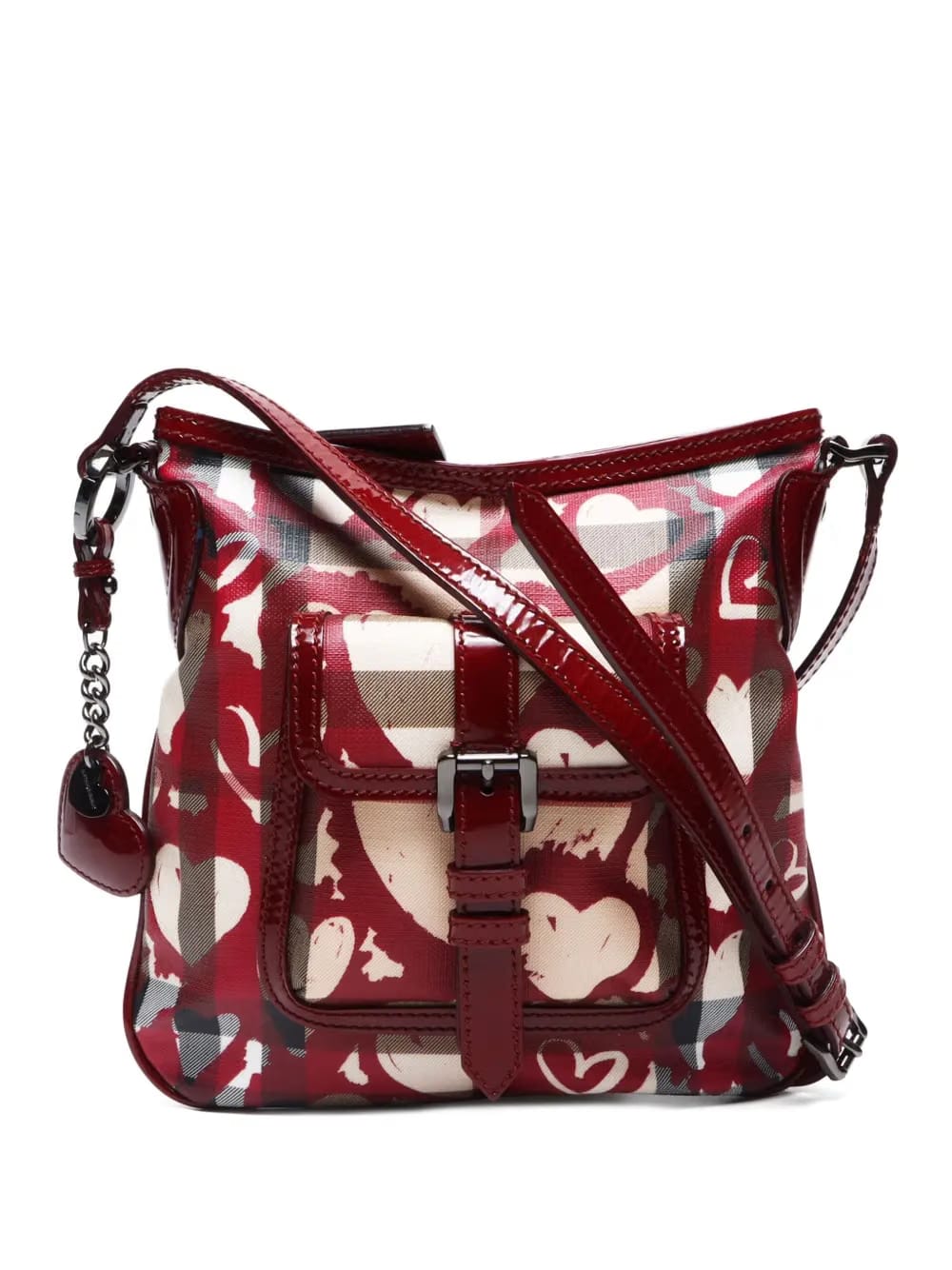 2000-2020's Heart Nova Check shoulder bag