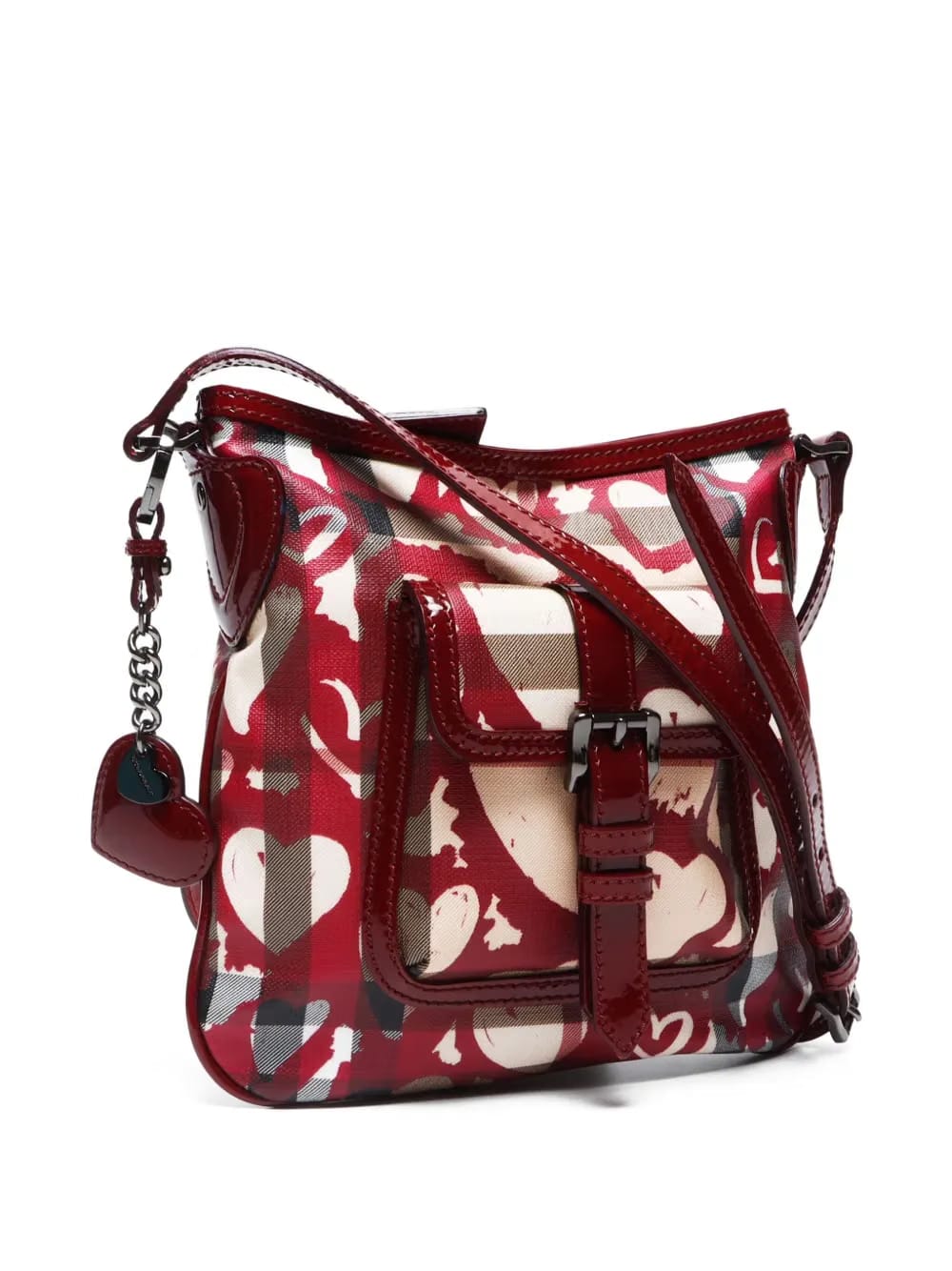2000-2020's Heart Nova Check shoulder bag