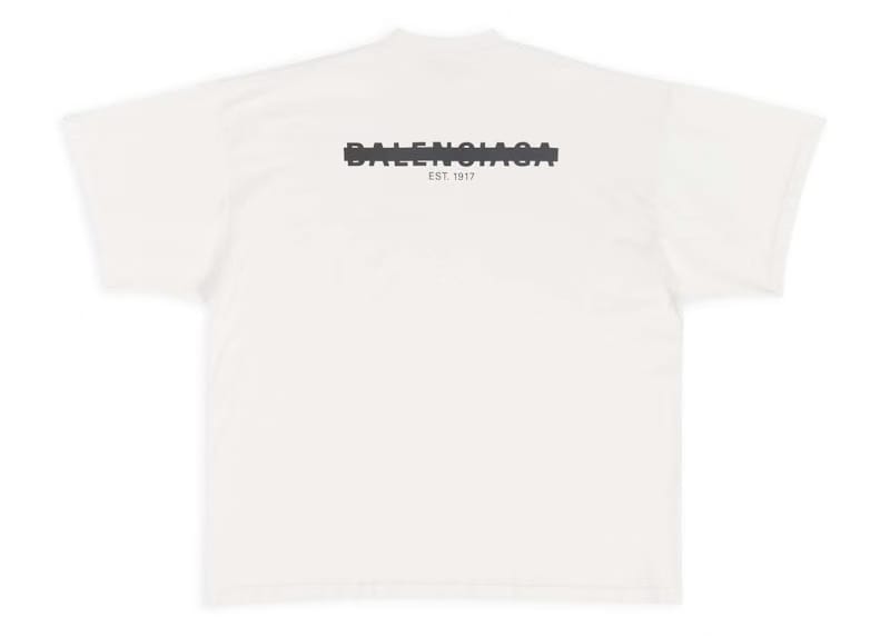Balenciaga Strike 1917 Oversized T-Shirt Off-White