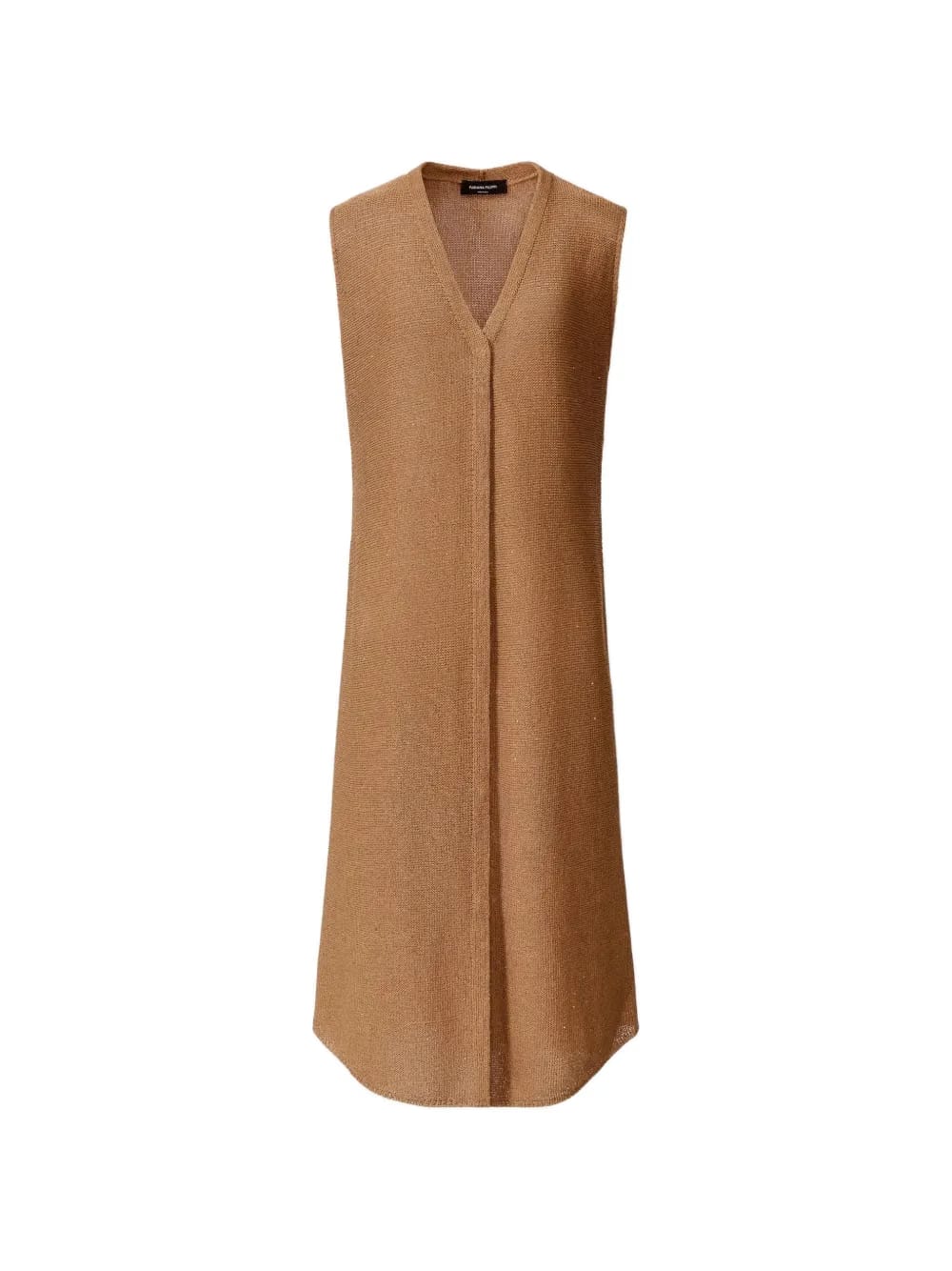 V-neck knit sleeveless cardigan