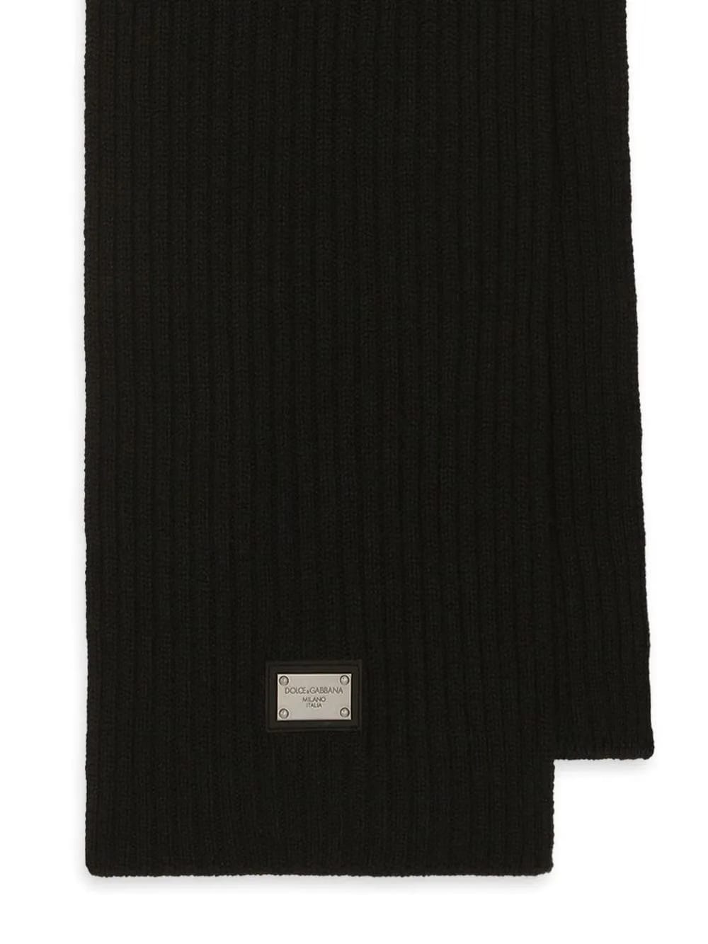 DG-logo rib-knit scarf