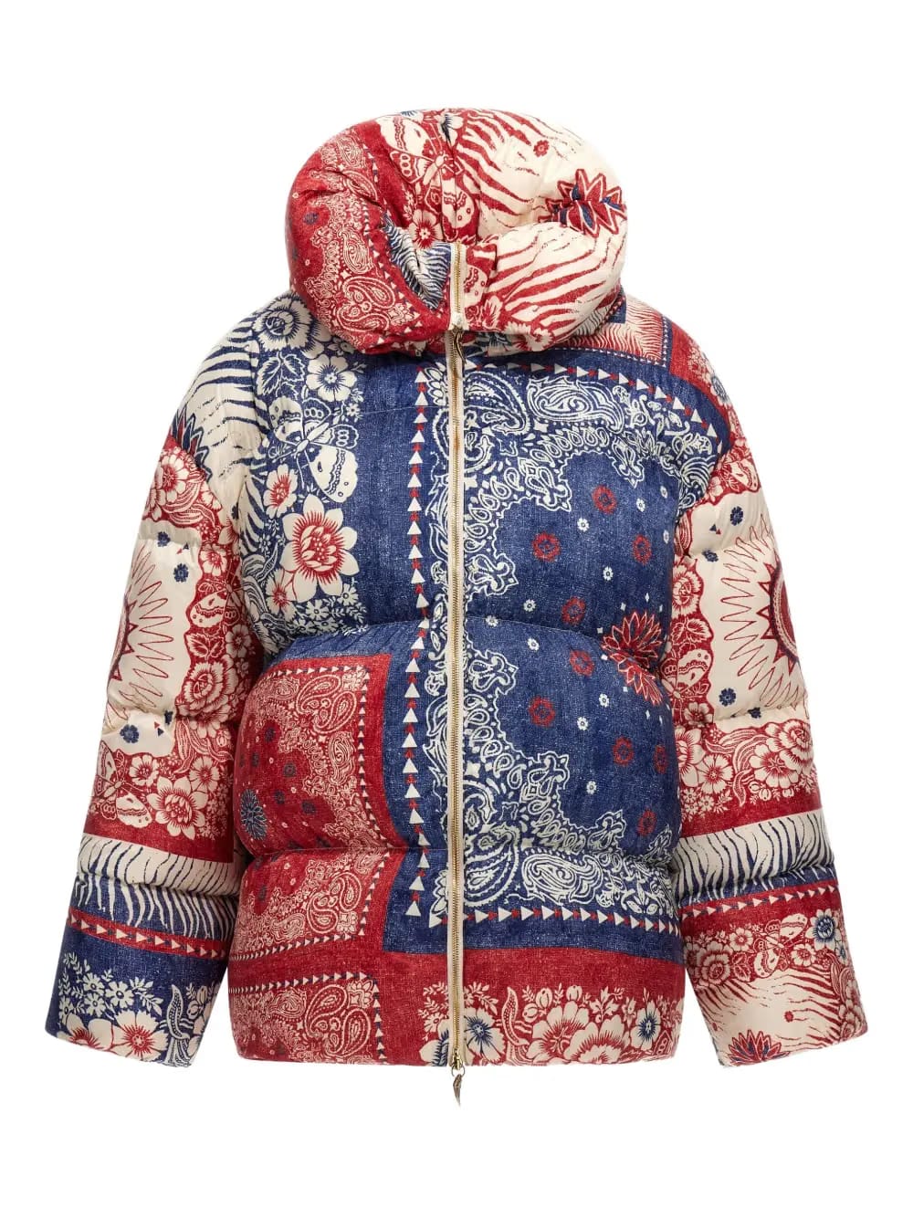 bandana-print puffer jacket