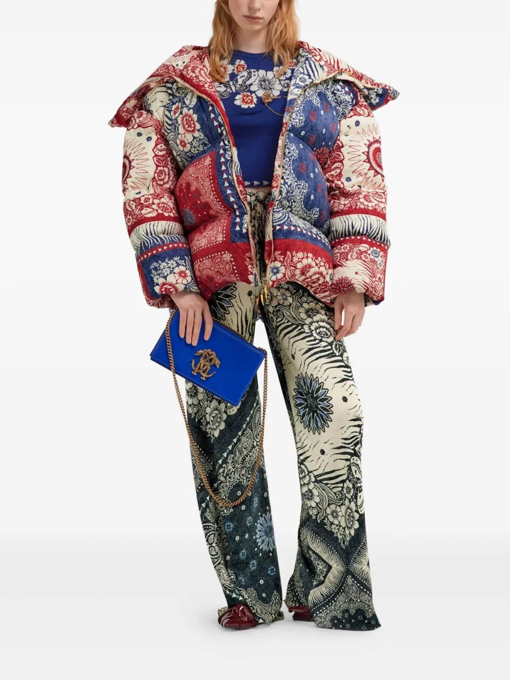 bandana-print puffer jacket