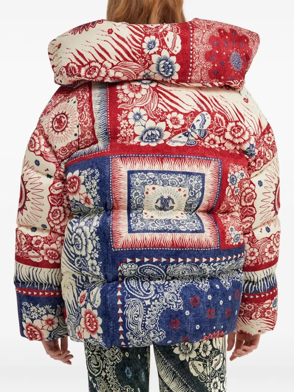 bandana-print puffer jacket