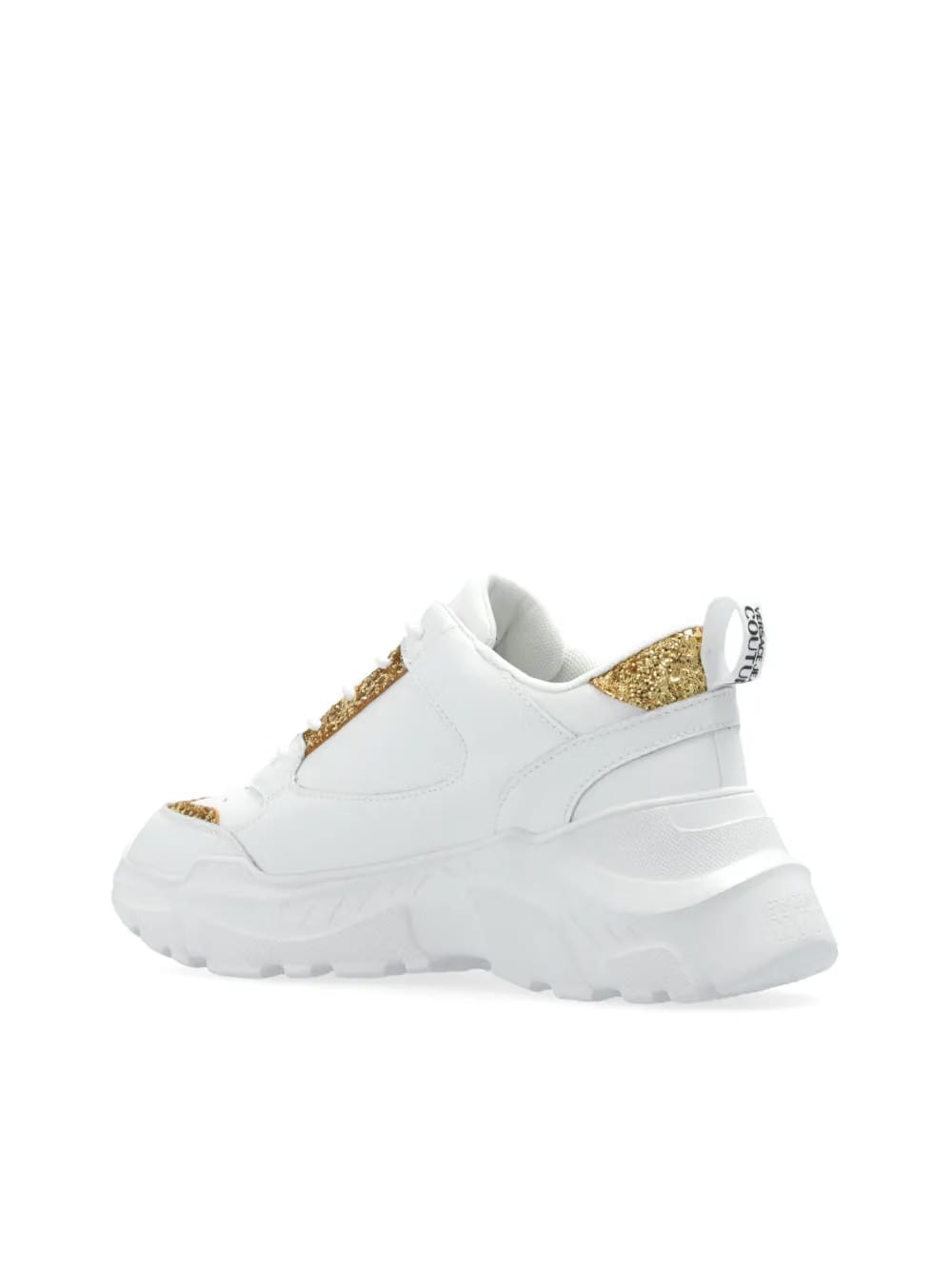 logo-patch glitter-detailing sneakers