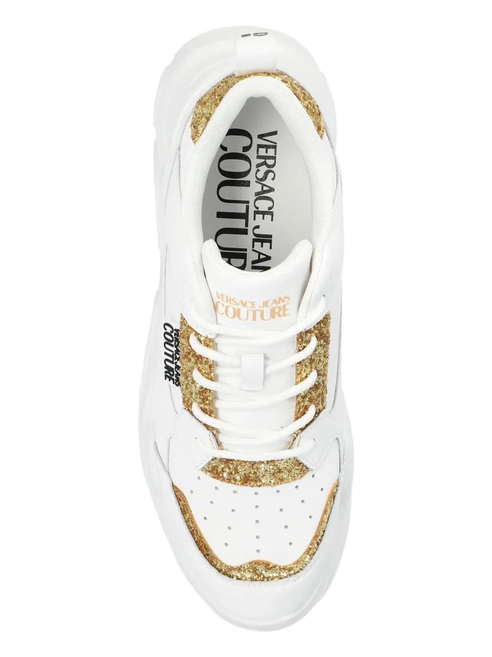 logo-patch glitter-detailing sneakers