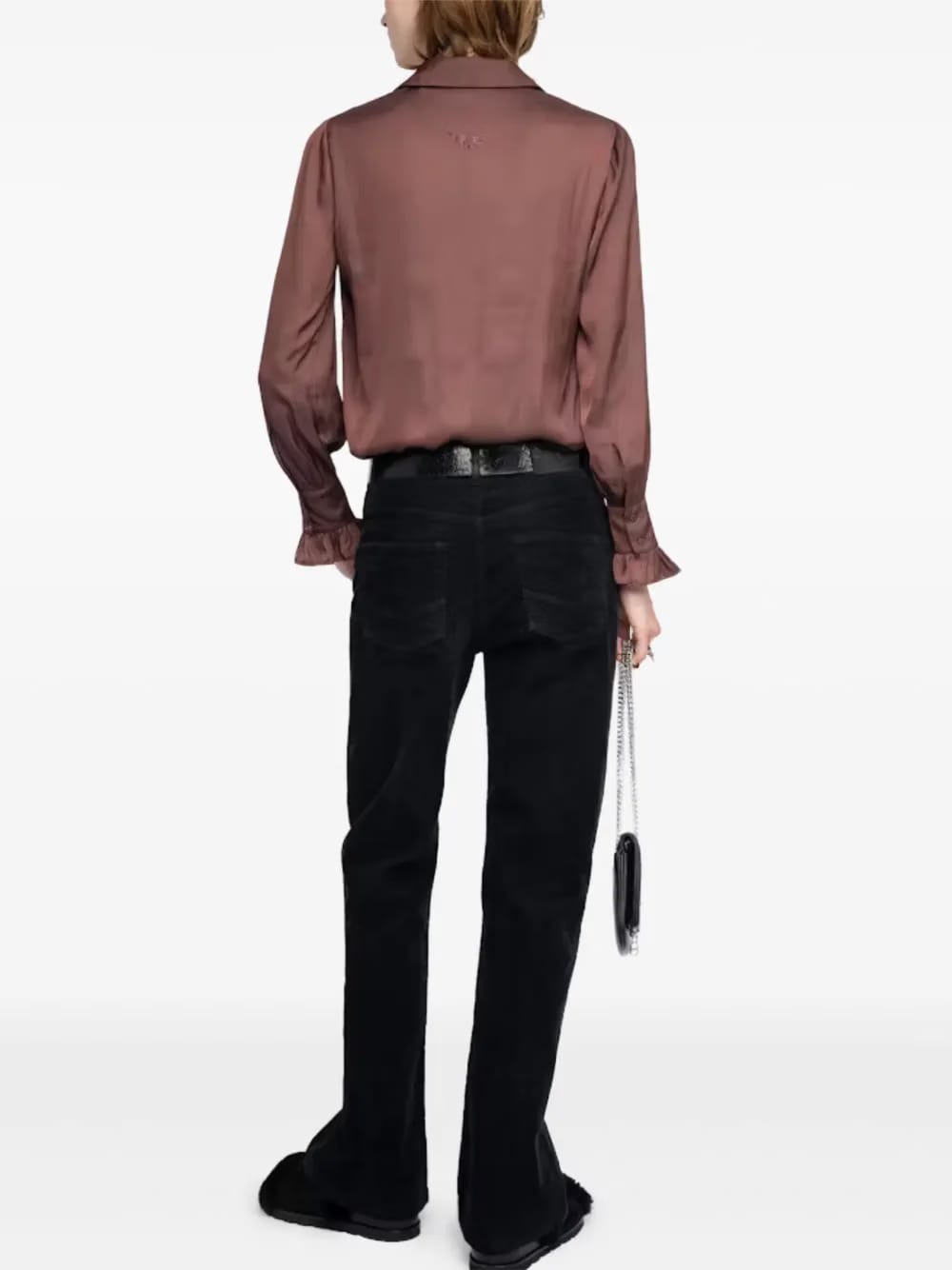 ruffled long-sleeves top