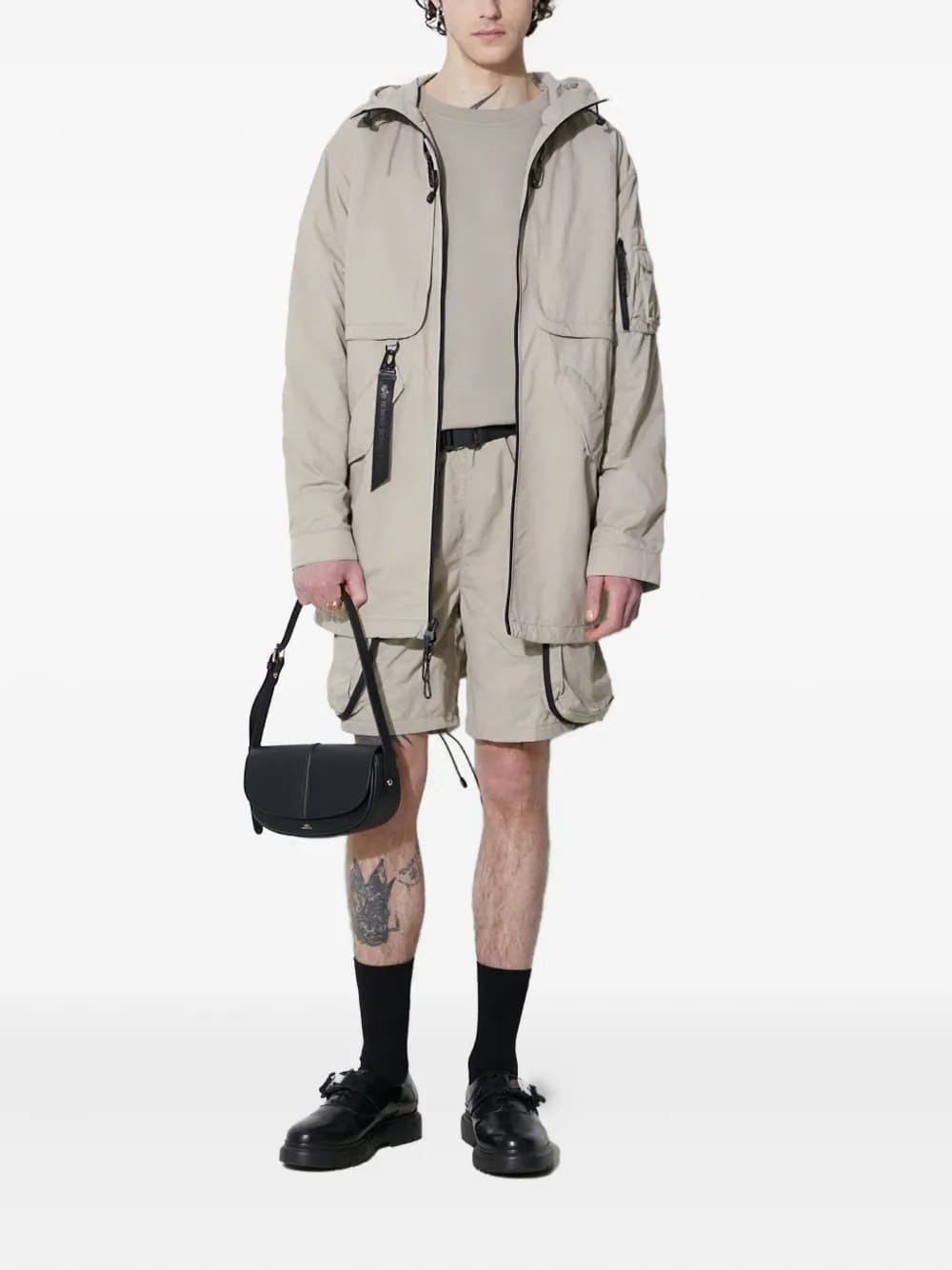 belted cargo shorts