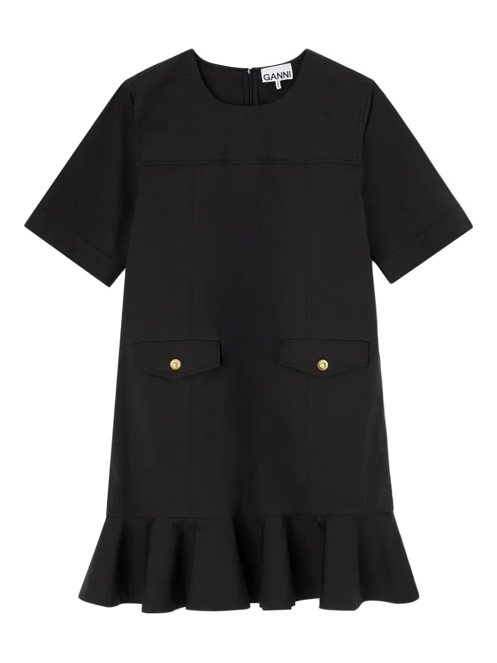 ruffled pocket dress