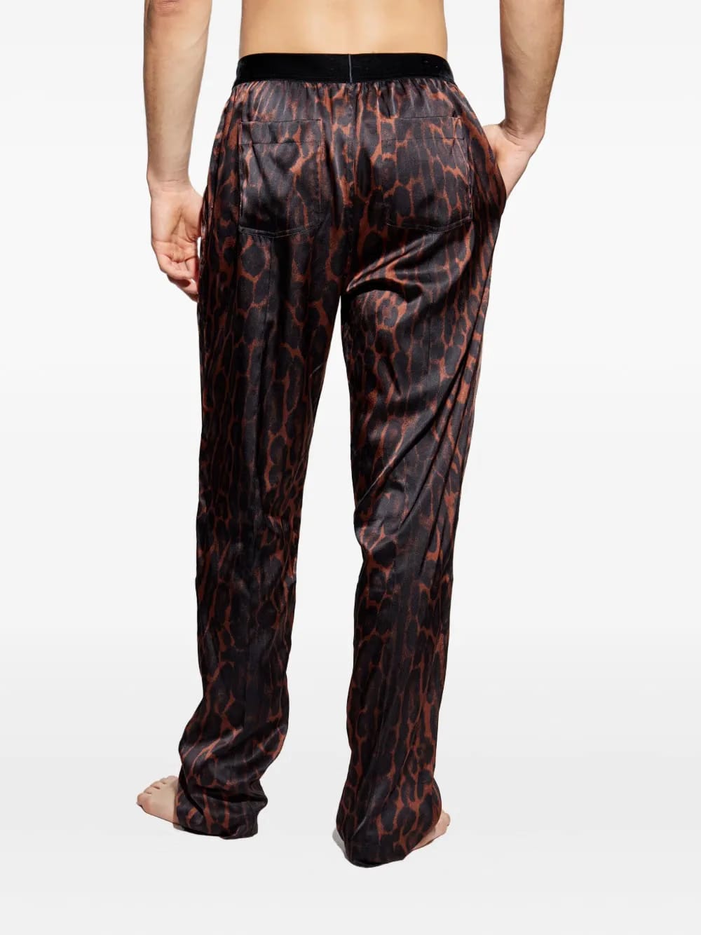 leopard-print sleep pants