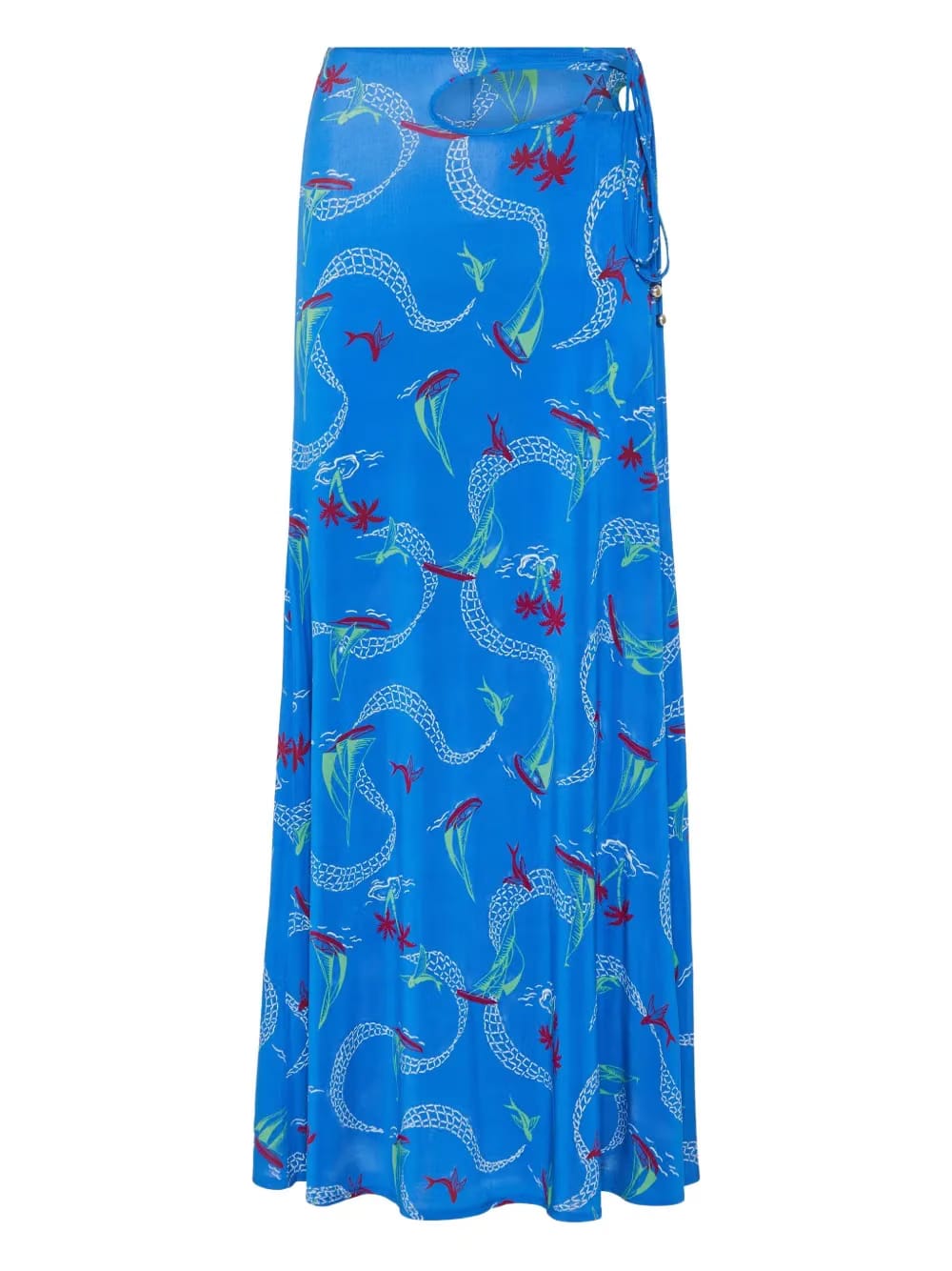 fish-print maxi skirt