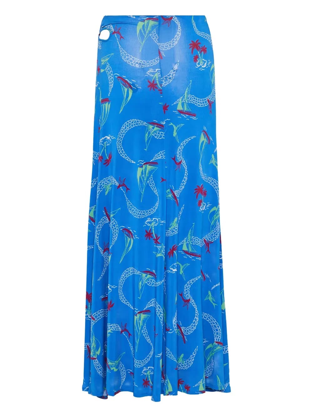fish-print maxi skirt