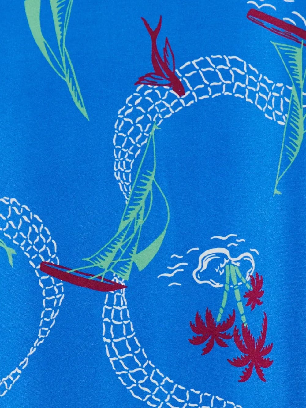 fish-print maxi skirt