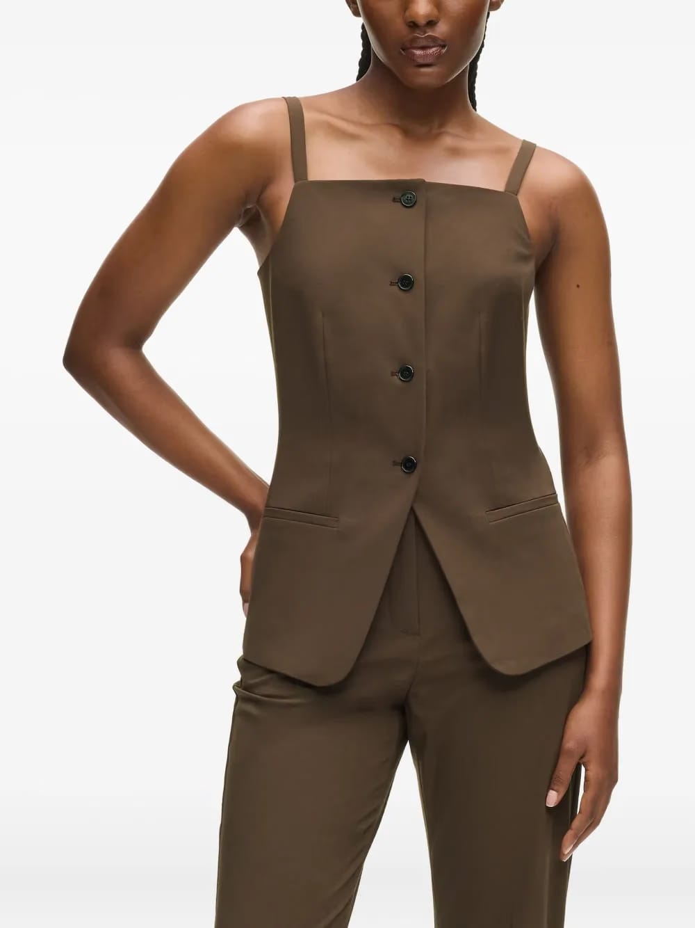 square-neck waistcoat