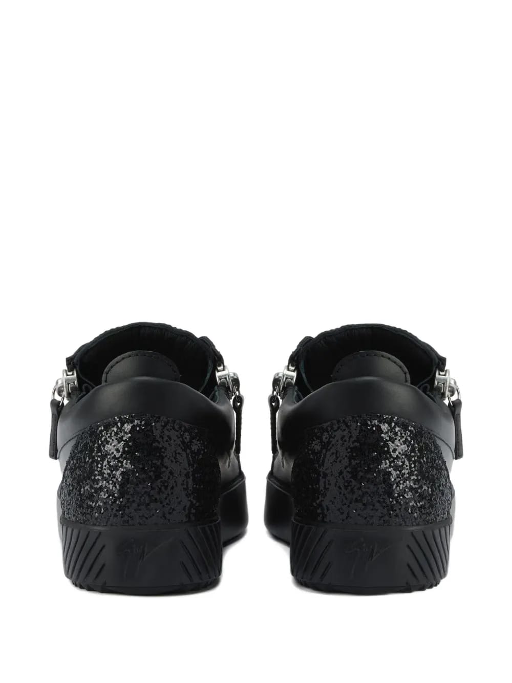 Gail zip-detail glitter low-top sneakers