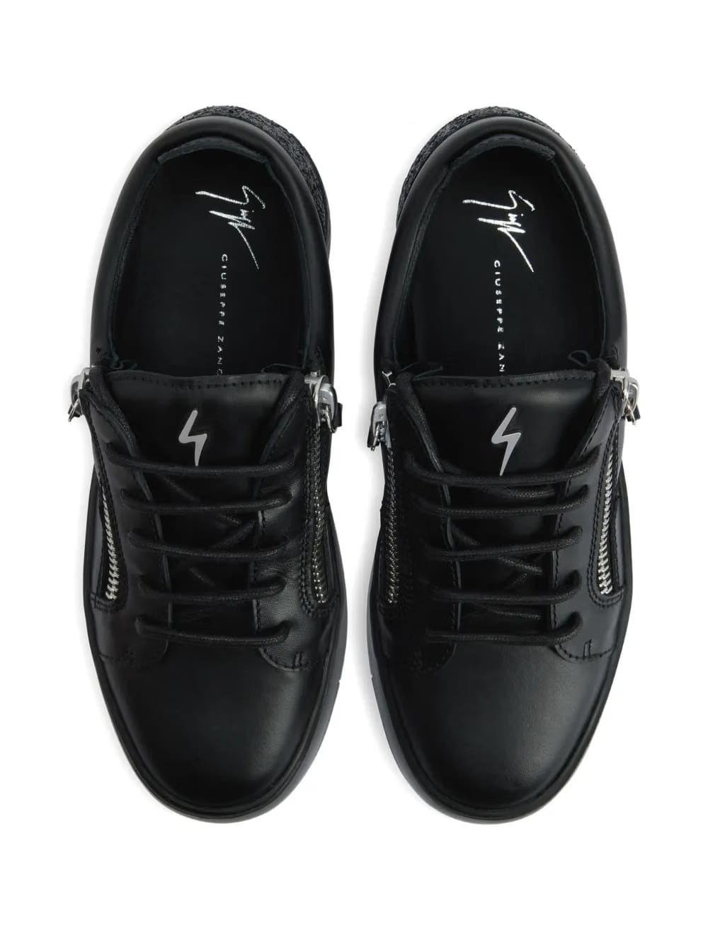 Gail zip-detail glitter low-top sneakers