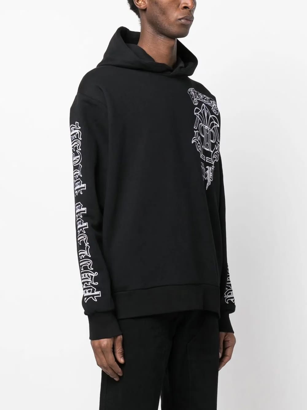 skull-print logo-embroidered Hoodie