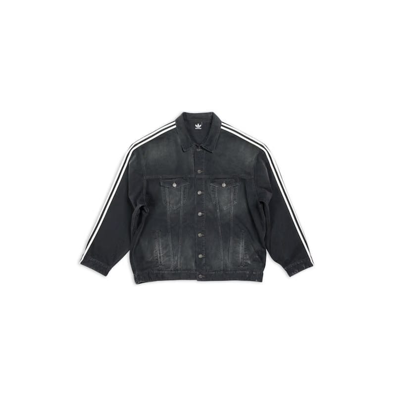 Balenciaga x adidas Oversized Denim Jacket Black