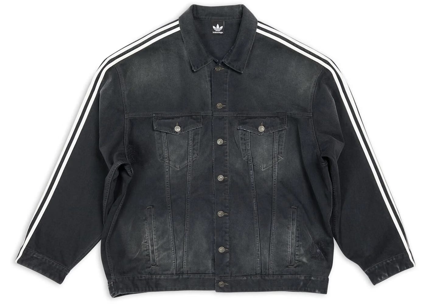 Balenciaga x adidas Oversized Denim Jacket Black