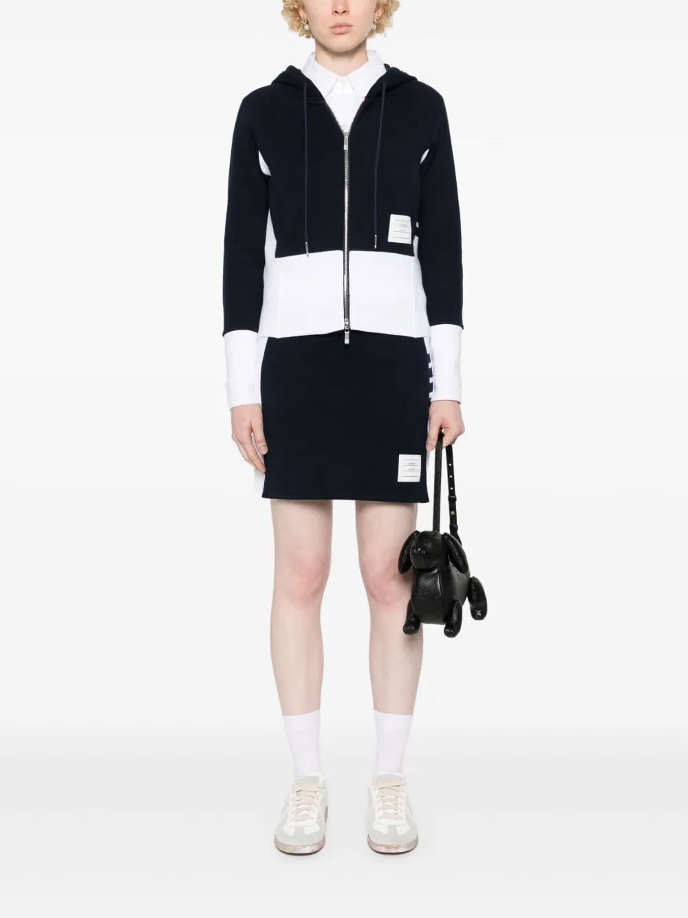 4 Bar-stripe mini skirt