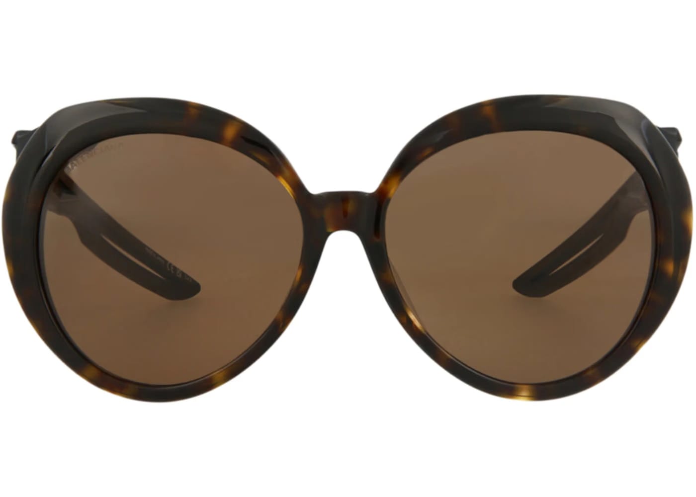 Balenciaga Oval-Frame Acetate Sunglasses Havana/Black/Brown (BB0024SA-30007767-001)