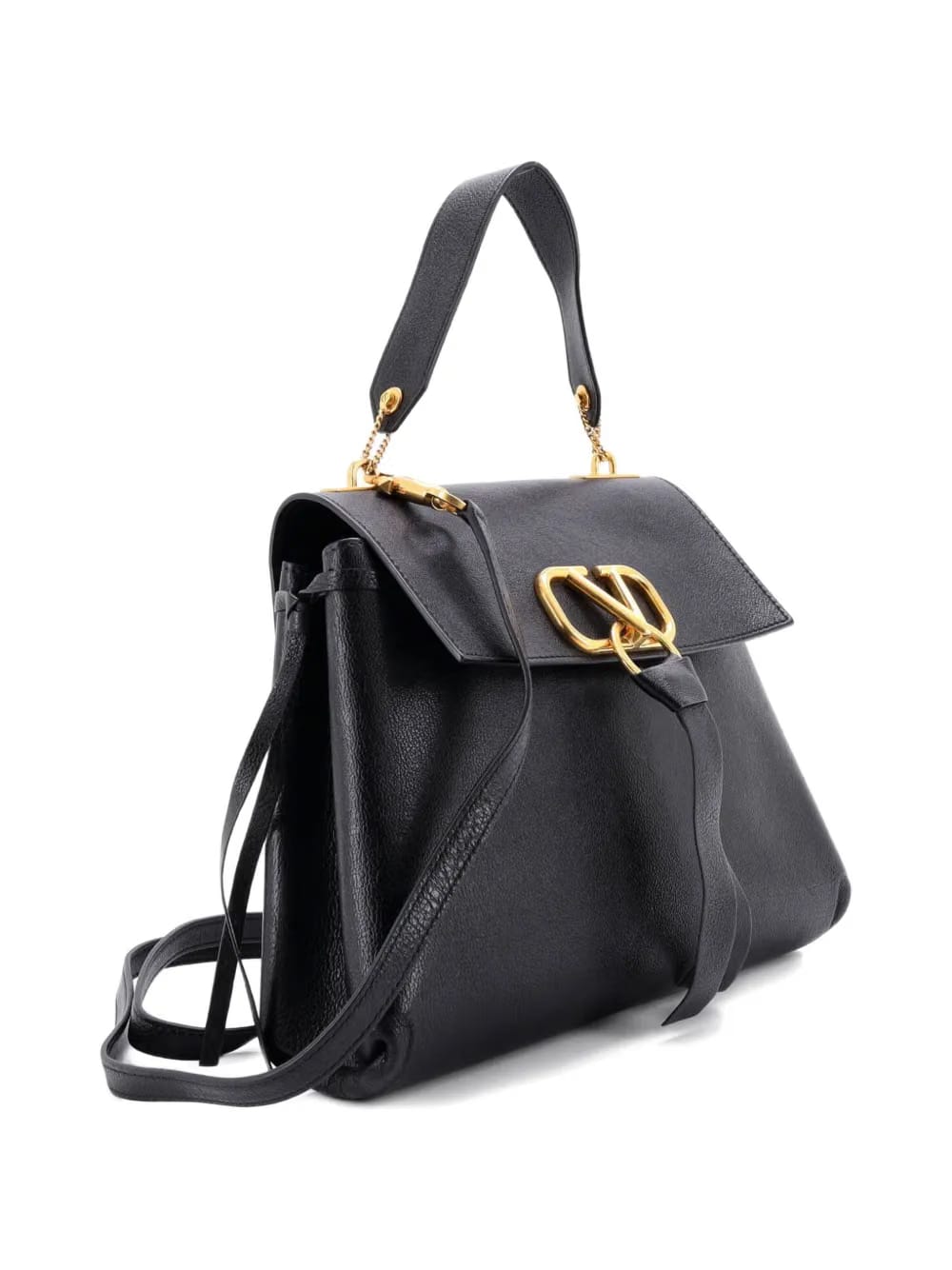 VRing Top Handle Leather Small satchel