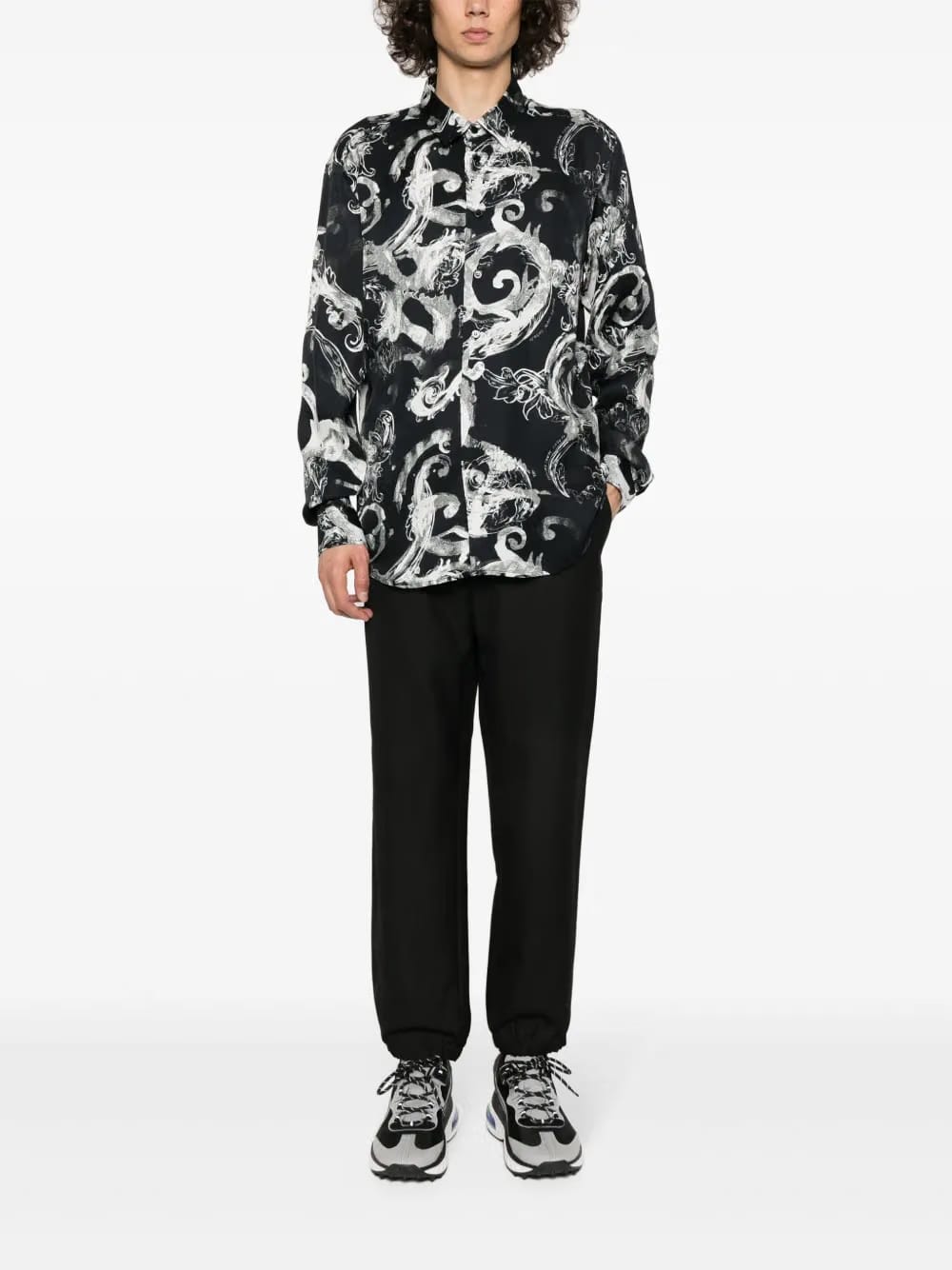 V-Emblem tapered trousers