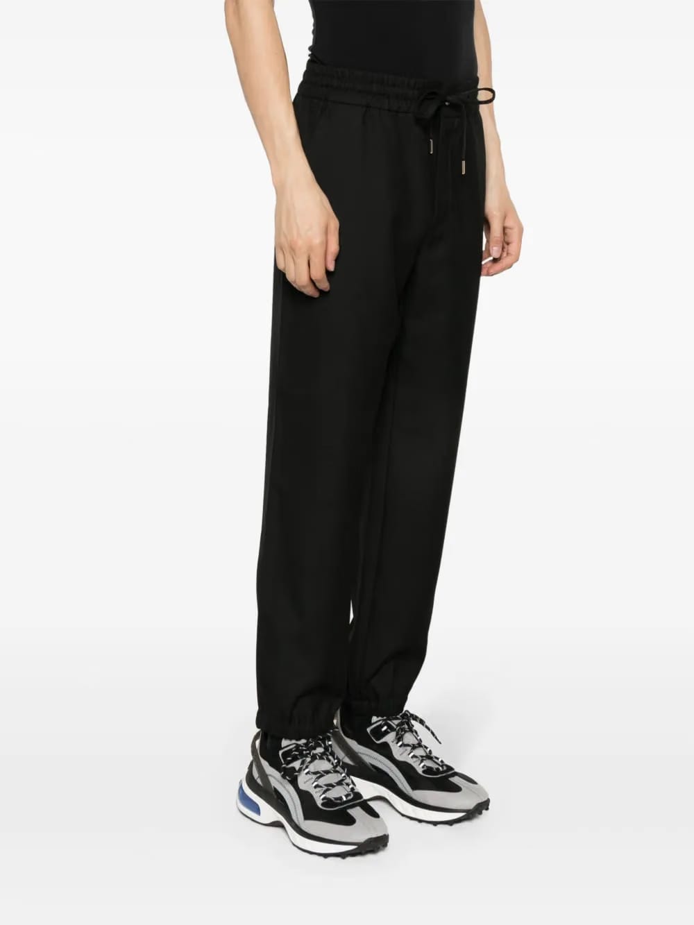 V-Emblem tapered trousers