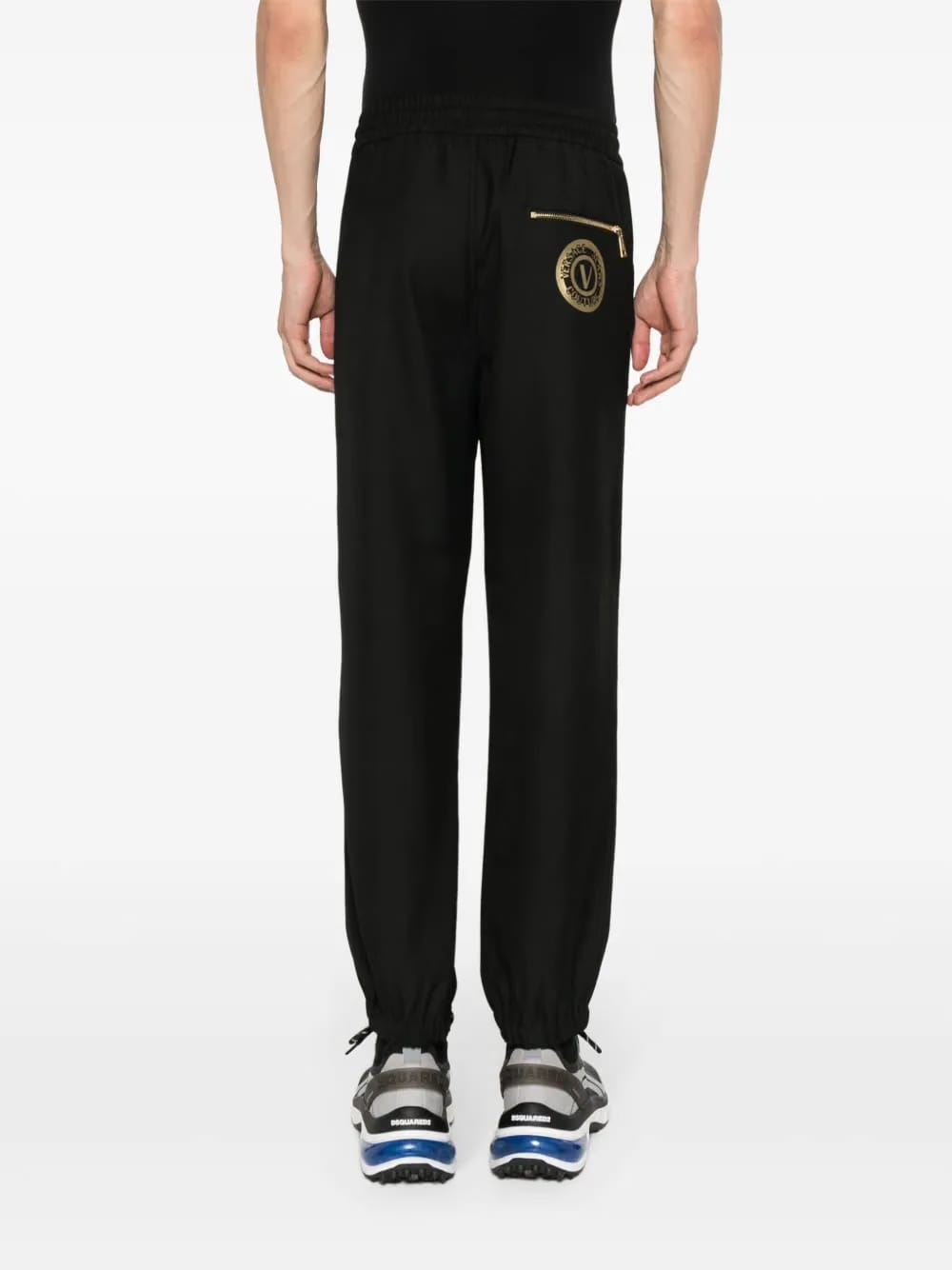 V-Emblem tapered trousers