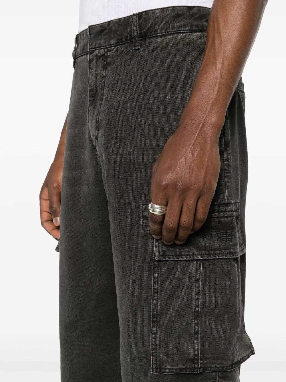 4G-embroidered cargo pants