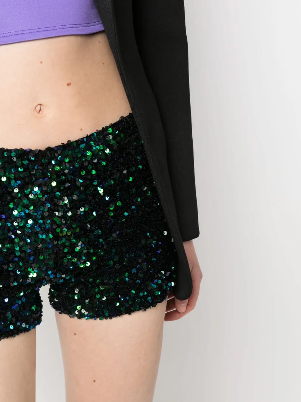 sequin-embellished mini shorts