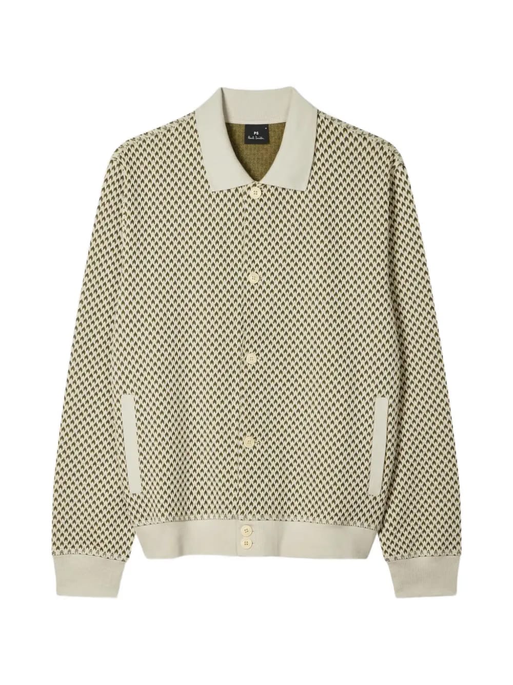 patterned button-up cardigan