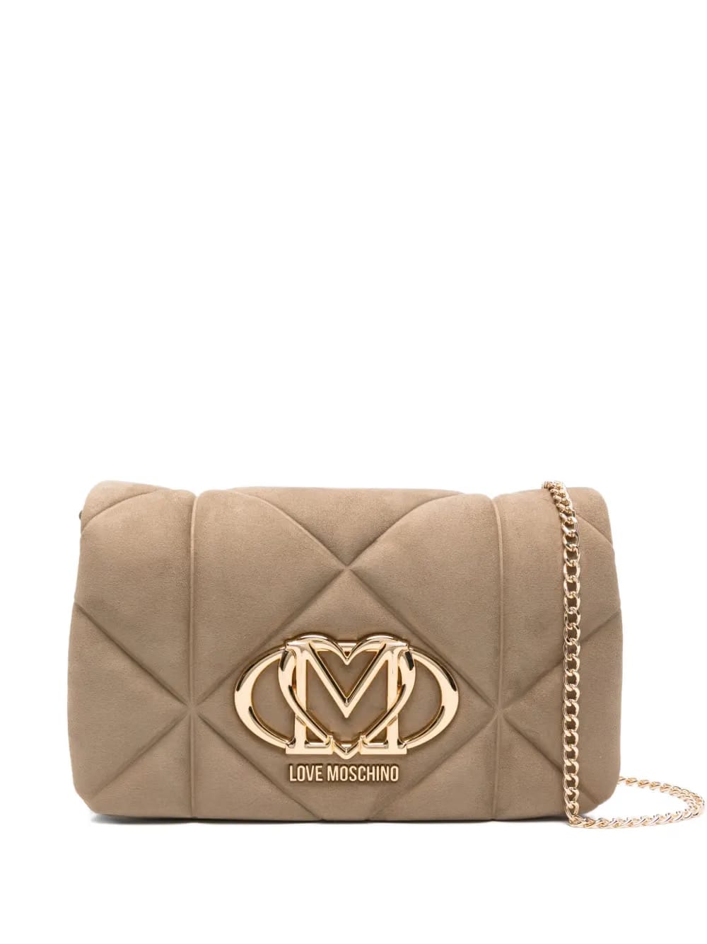 quilted-effect logo-plaque cross body bag
