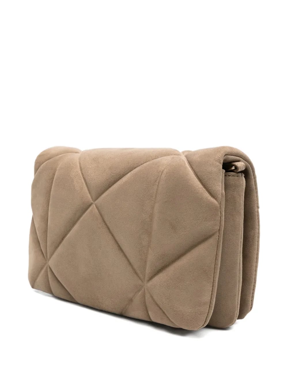 quilted-effect logo-plaque cross body bag