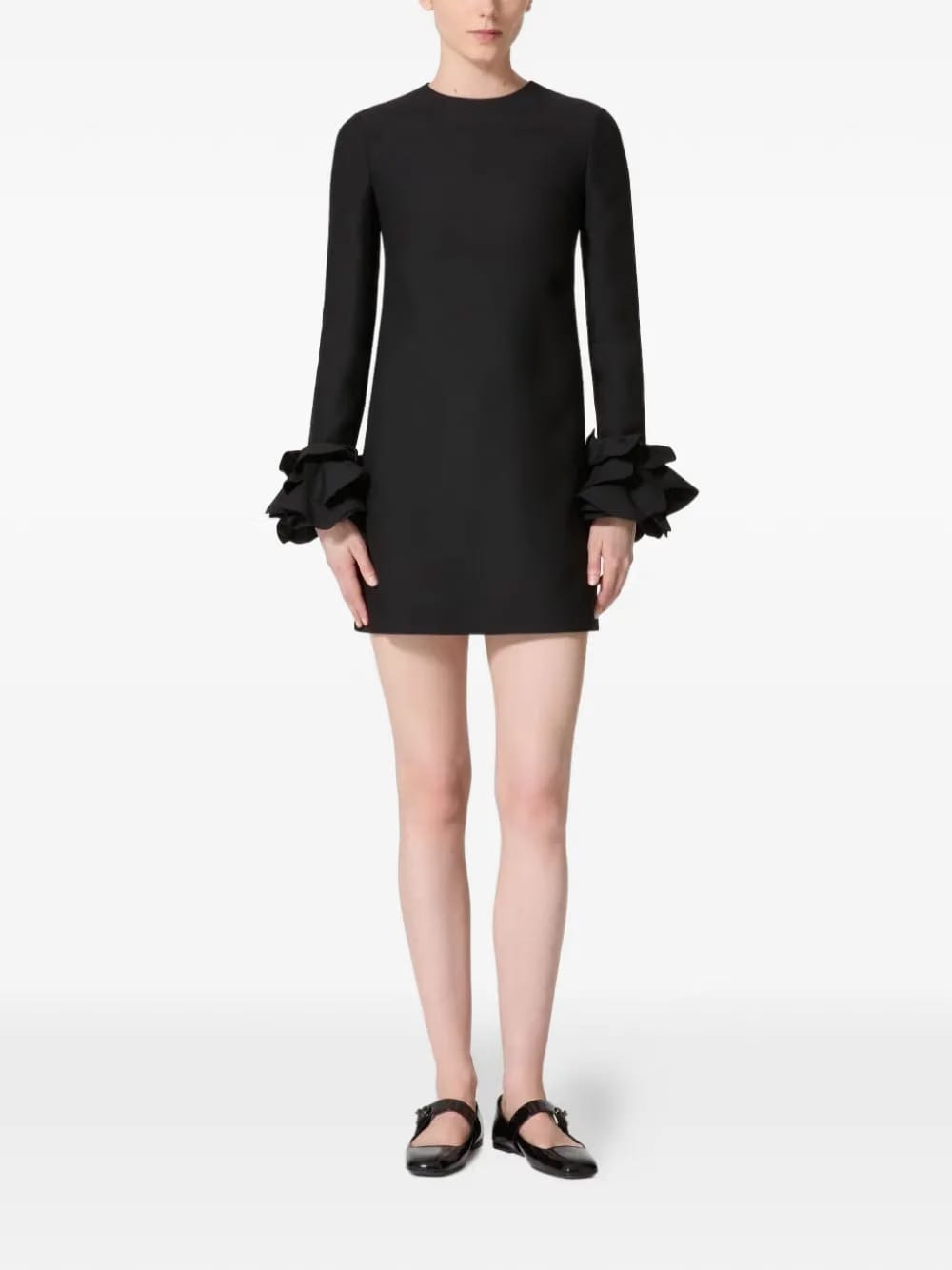 Crepe Couture embroidered mini dress