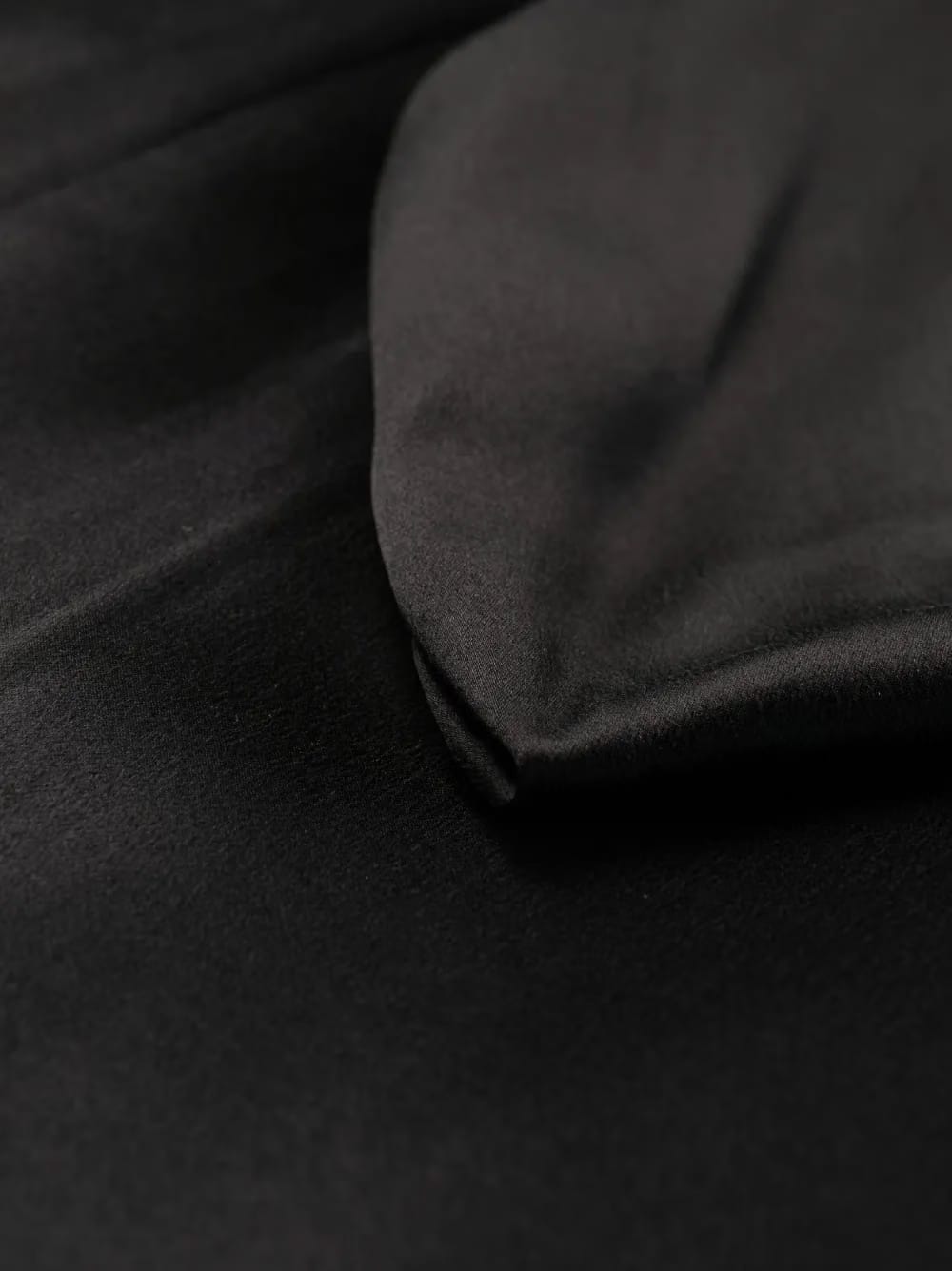 hooded silk-satin gown